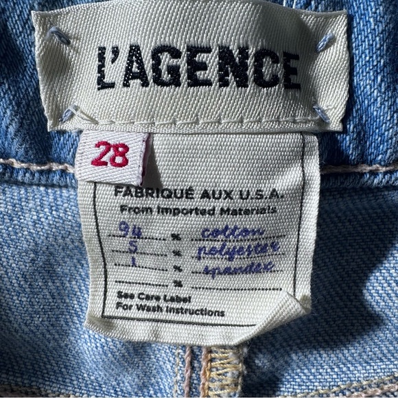 L'Agence High Rise Cropped Denim Blue Jeans Size 29 NWT - Picture 8 of 10